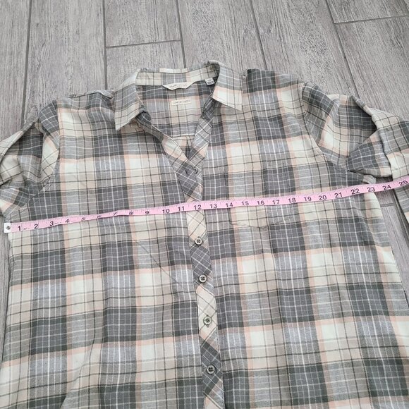 Weatherproof Vintage Soft Comfort Stretch Plaid Button Front Shirt Size Large - Picture 8 of 13